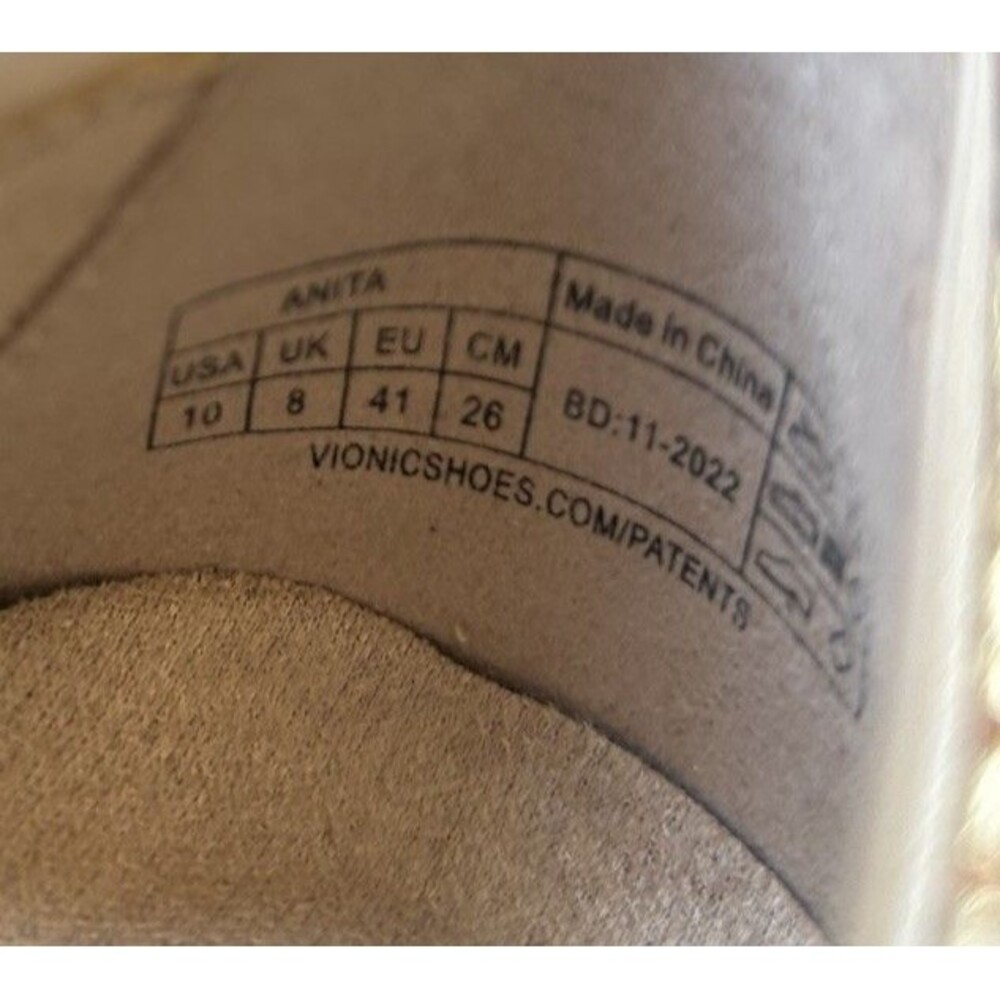 Vionic Gold Woven Ballet Flats - Picture 15 of 15